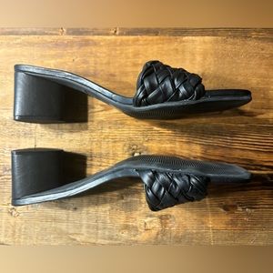 Step out in style with these slip on sandals.